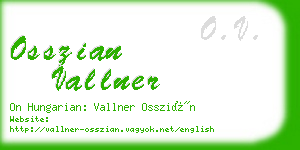osszian vallner business card